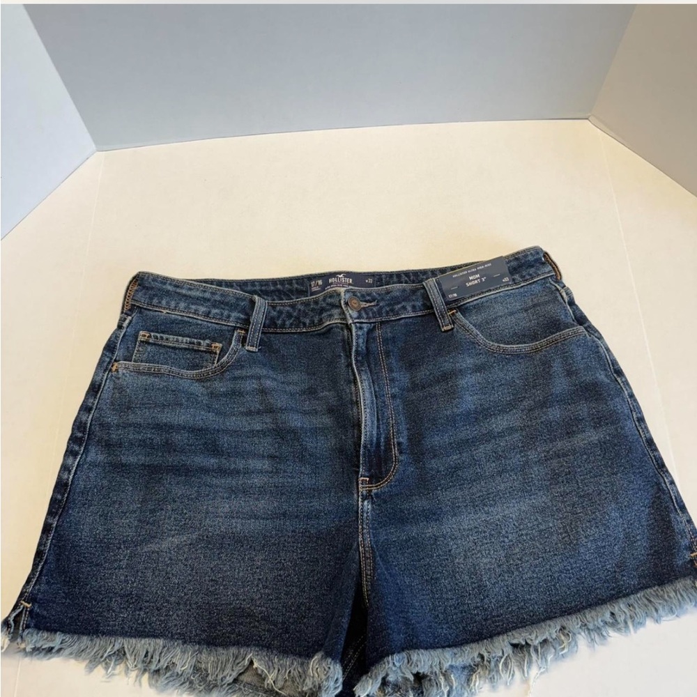 Hollister Blue Jean Shorts Distressed Cut-Off Style